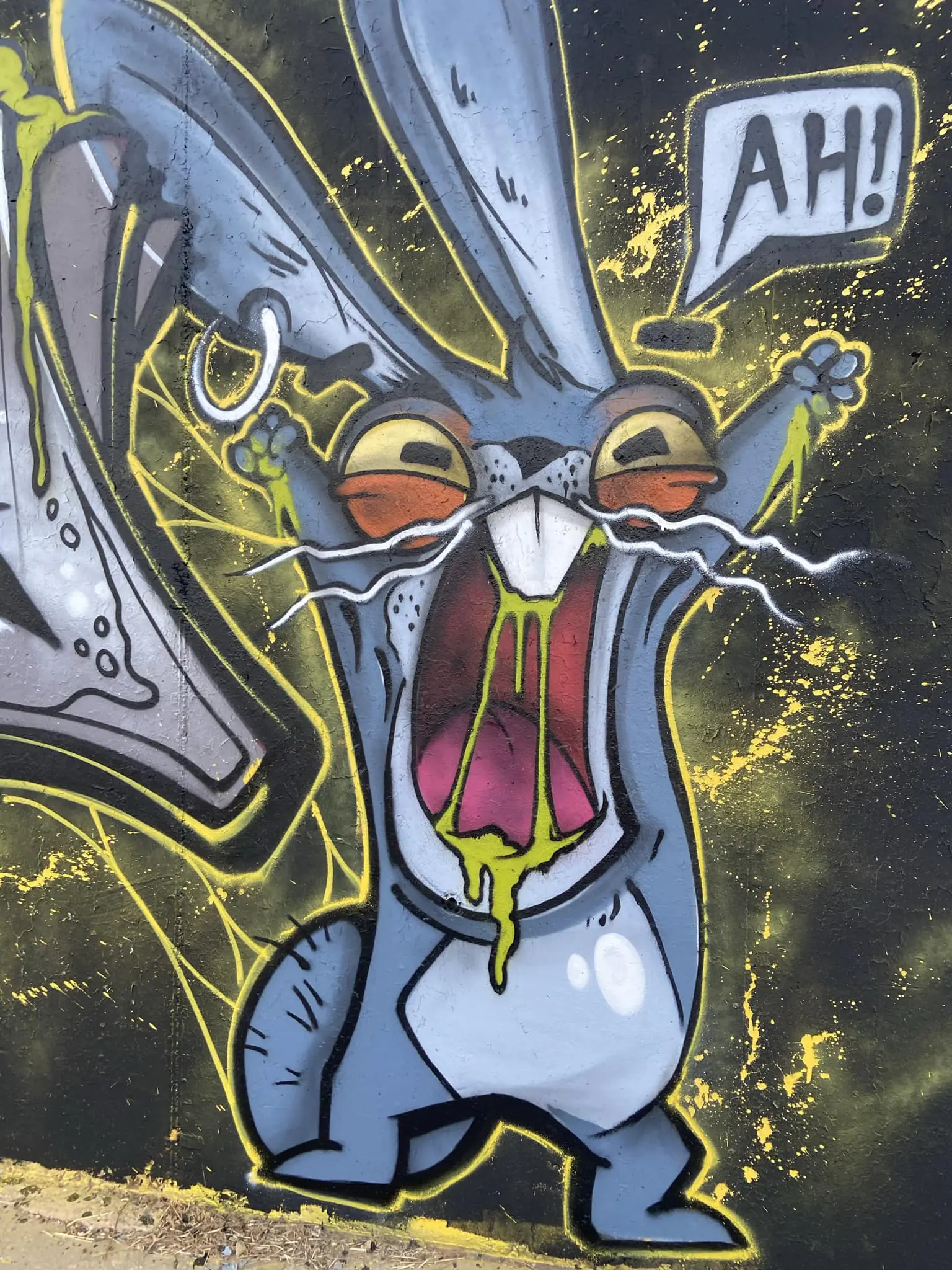 grafiti de un conejo