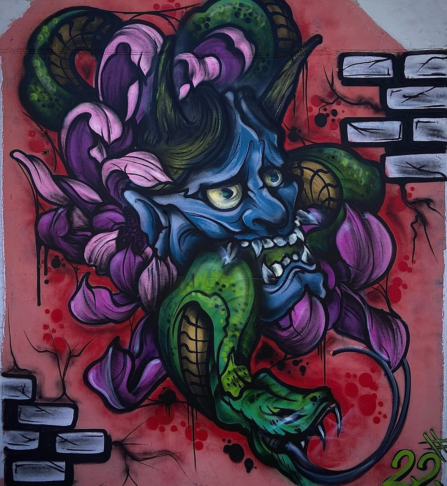grafiti de u demonio chino